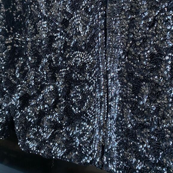 Vintage 1970's Black Sequin Evening Jacket, Size S - Picture 3 of 9